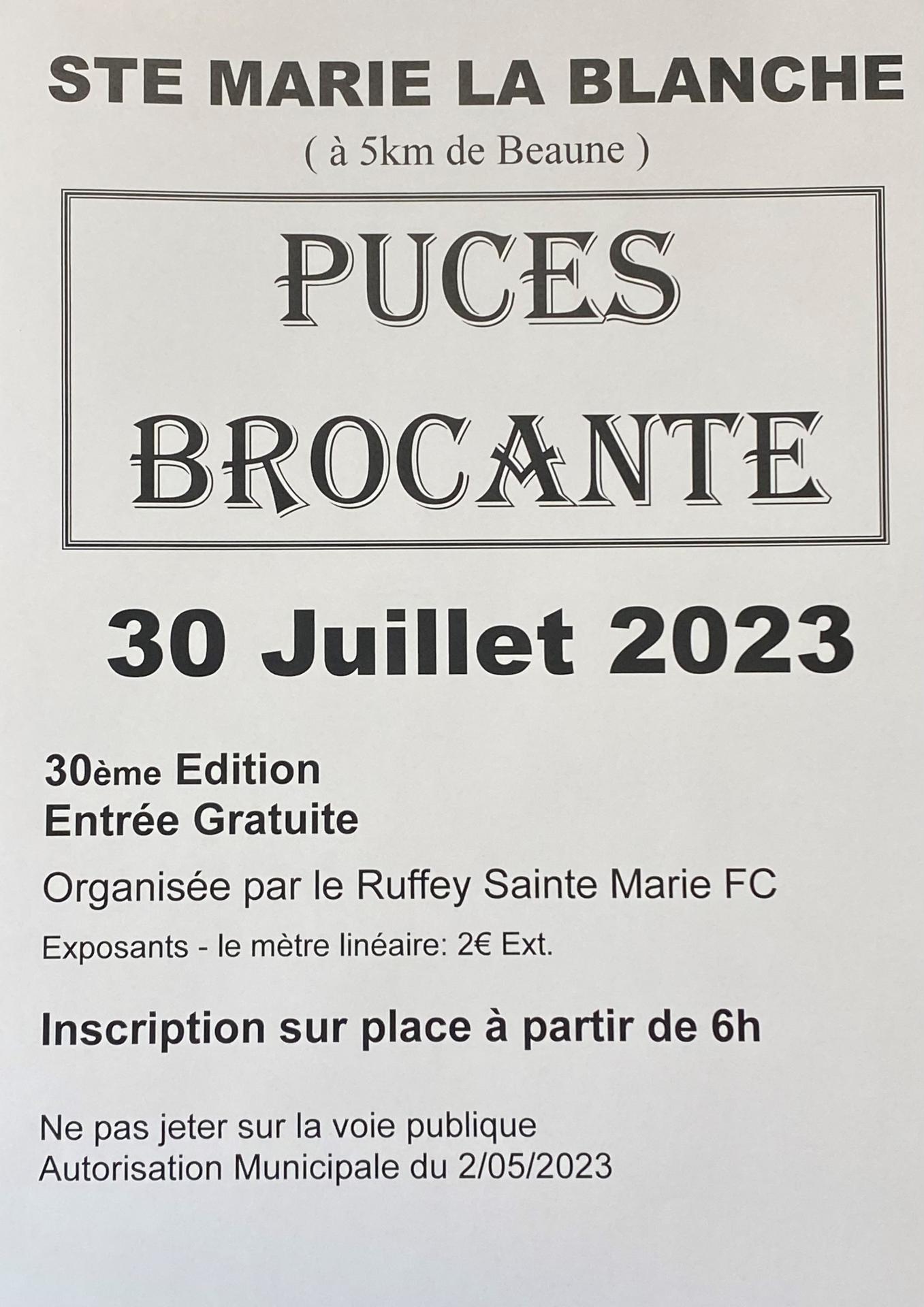 Affiche Puces Brocante 