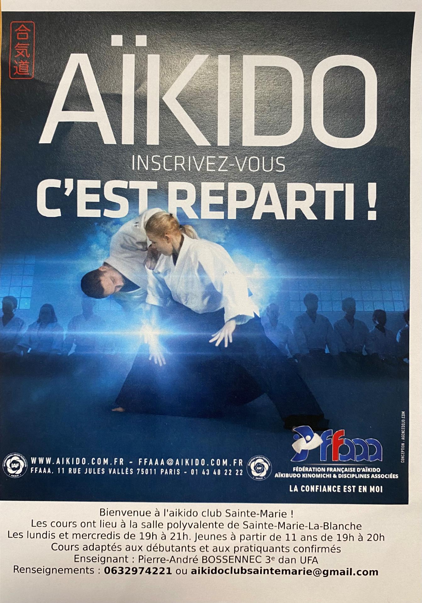 Affiche reprise aïkido