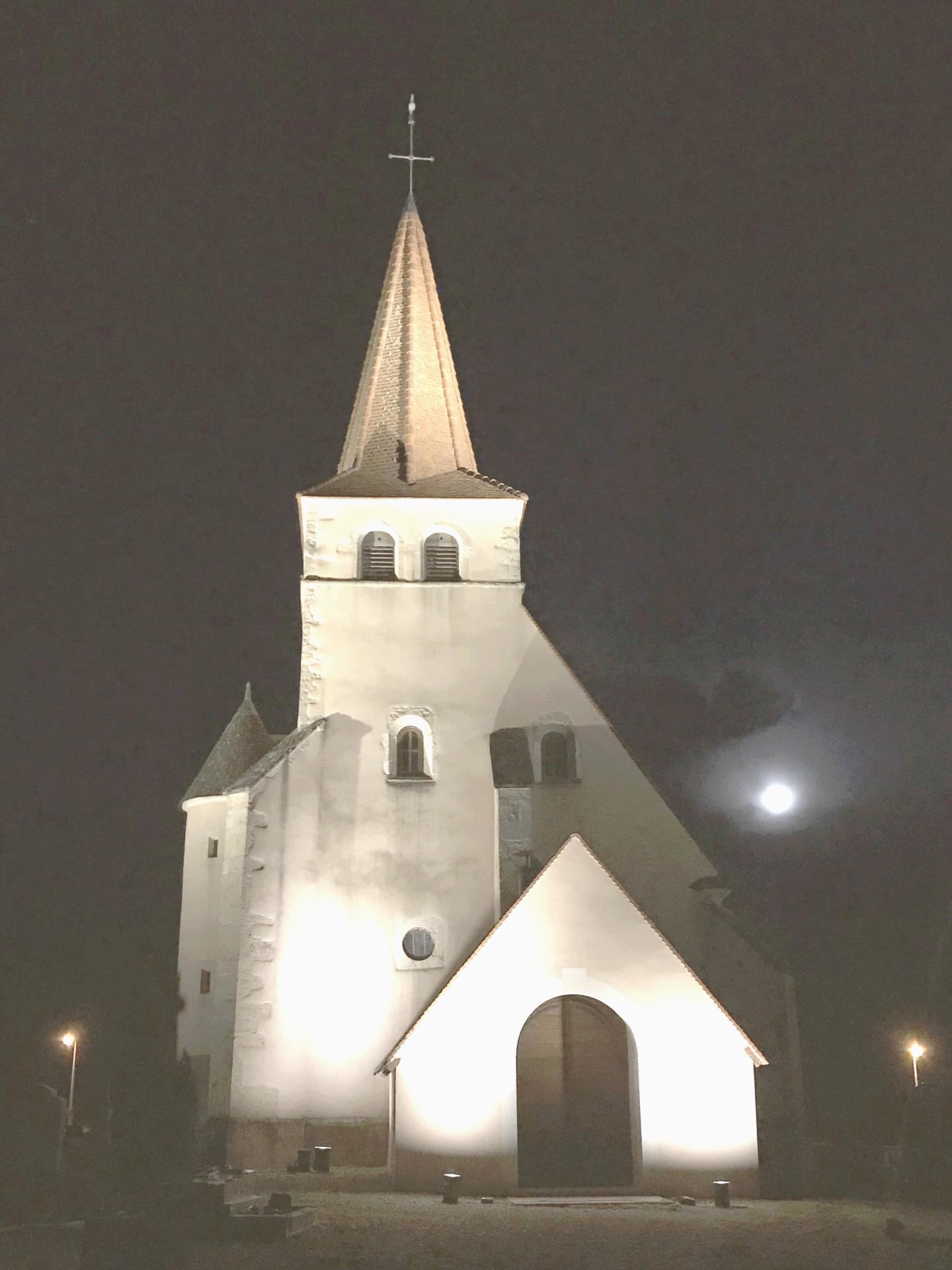 Eclairage de l'église de Ste Marie