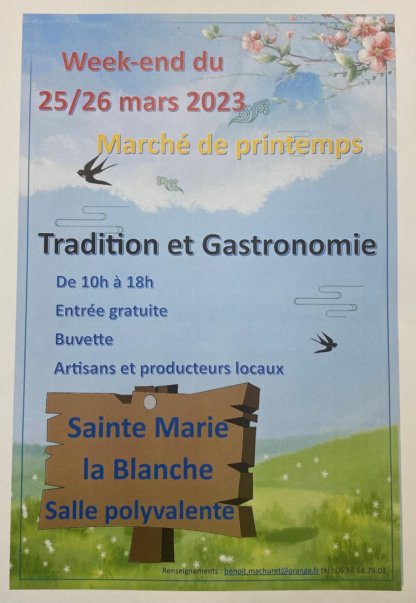 Affiche marché de printemps