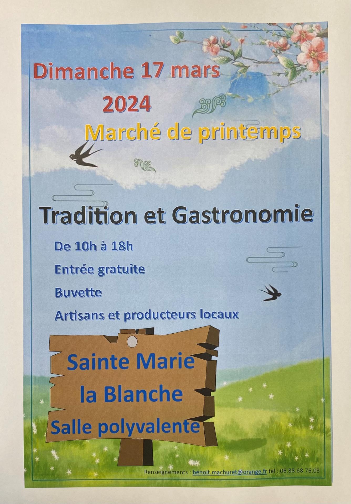 Affiche marché de printemps