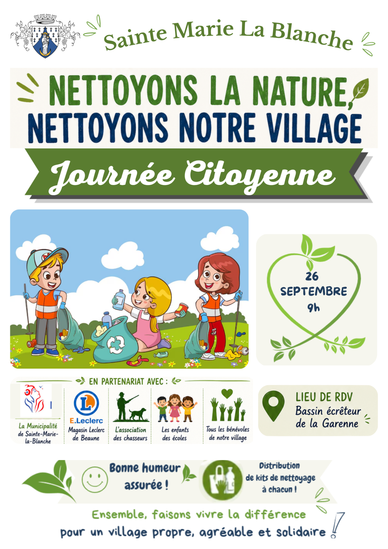 Affiche nettoyons notre village